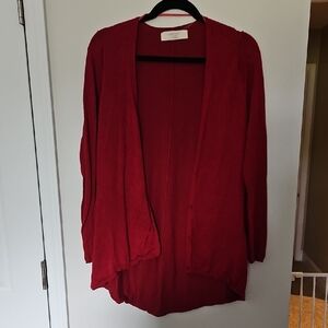 Zara Knit Red Cardigan Sweater M